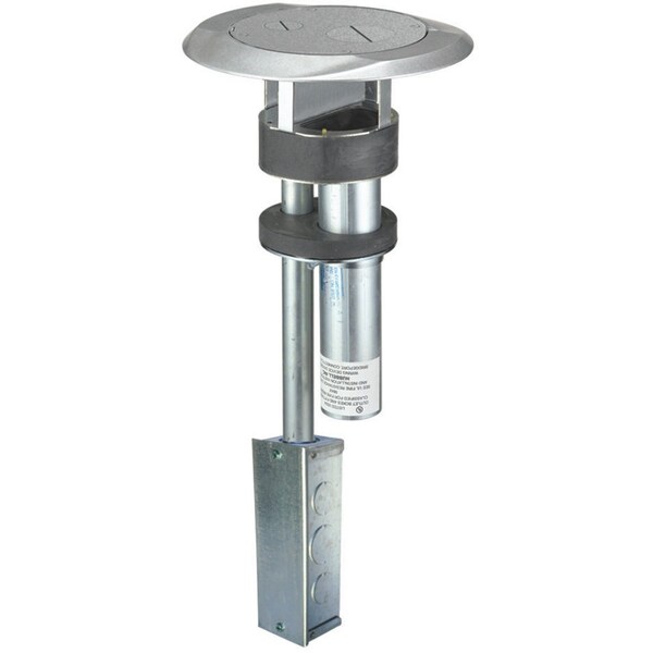 Hubbell Wiring Device-Kellems In-Floor Delivery Systems, SystemOne, Fire-Rated Poke-Through, One-Piece, Furniture Feed Version, with Junction Box, Almond S1PTFFALJ - main